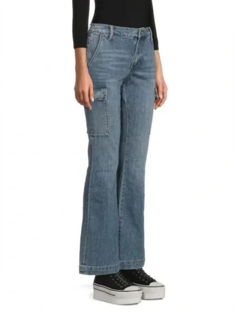 New JOE'S JEANS CARGO Mid-Rise Bootcut Flare In Wilma Medium Wash 32 (31.5"L)